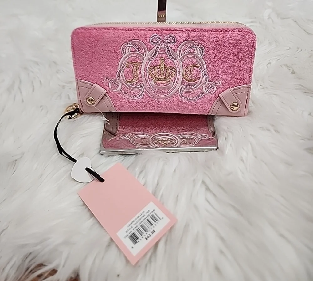 💕▪️Juicy Couture▪️lovers Club  Pink Lemonade  Long Zip Around Wallet